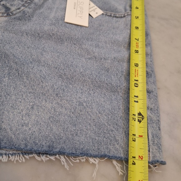 New Z Supply Everyday Hi-Rise Denim Shorts Sz 28 Cutoff Indigo 4" inseam Western - Picture 6 of 8